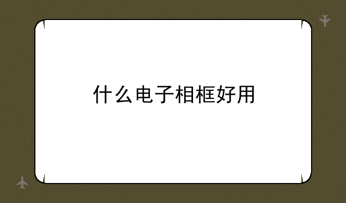 什么电子相框好用