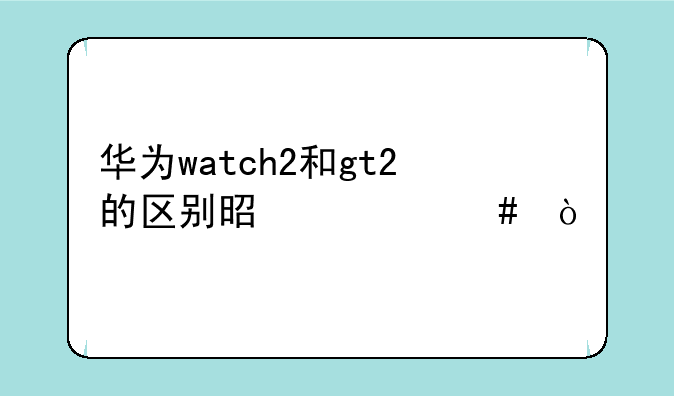华为watch2和gt2的区别是什么？