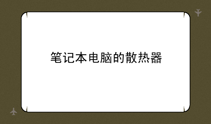 笔记本电脑的散热器