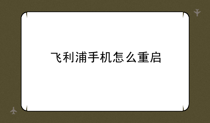 飞利浦手机怎么重启