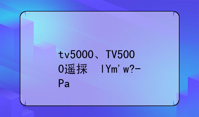 tv5000、TV5000遥控器密码