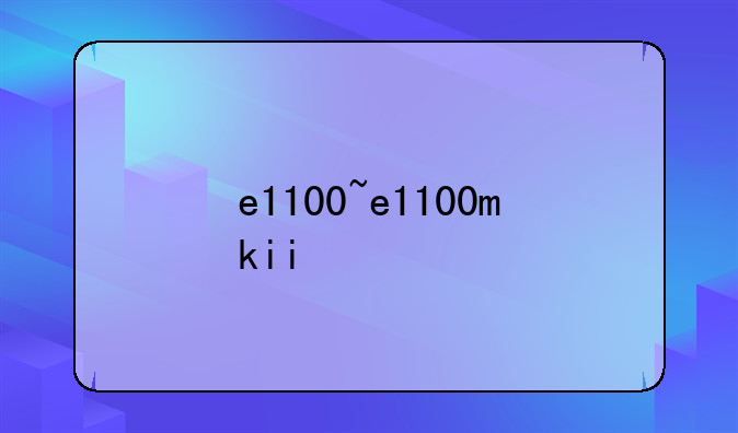 e1100~e1100mkii