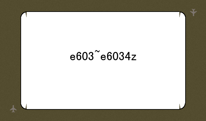 e603~e6034z
