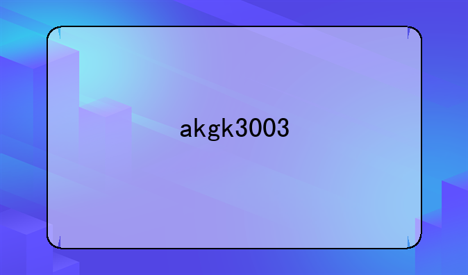 akgk3003