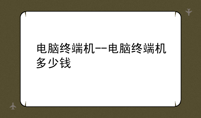 电脑终端机--电脑终端机多少钱