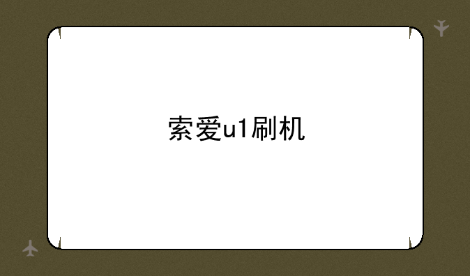 索爱u1刷机