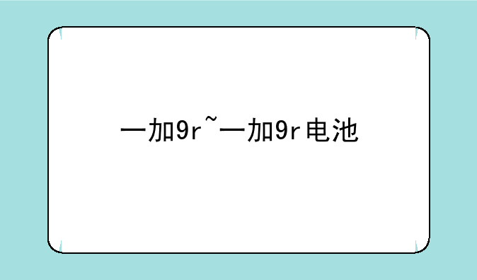 一加9r~一加9r电池