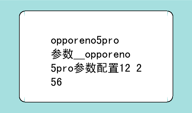 opporeno5pro参数__opporeno5pro参数配置12+256