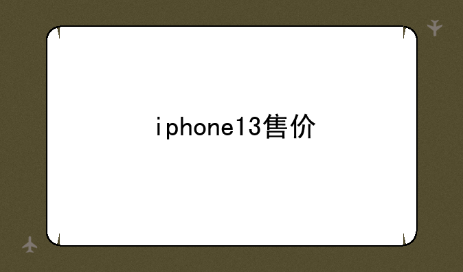 iphone13售价